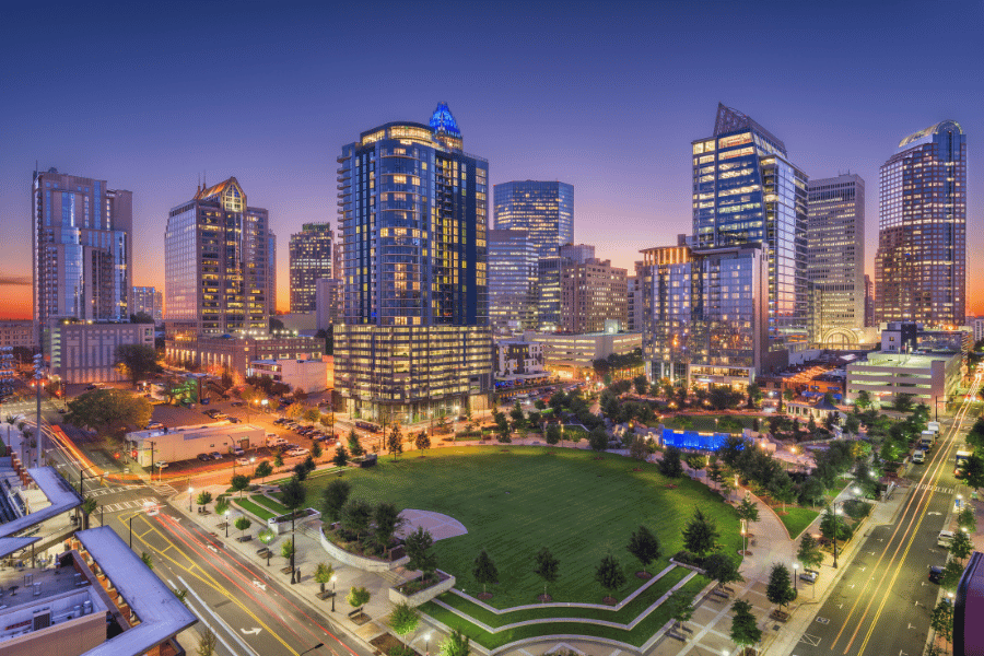 Uptown Charlotte Uptown Charlotte at Night