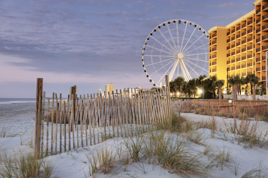 Myrtle Beach Skywheel near the beach