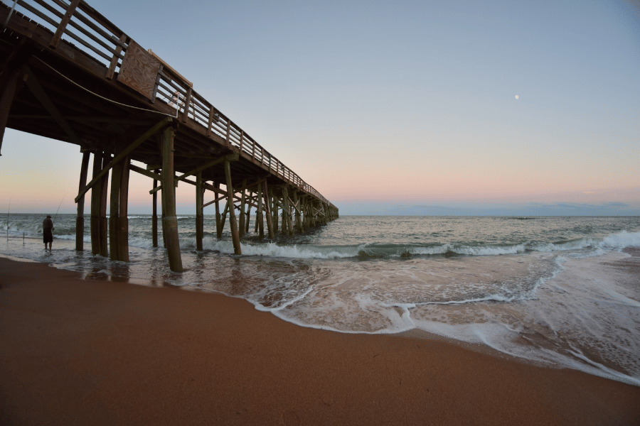 Flagler Beach Pink sunset in Flagler Beach near the pier