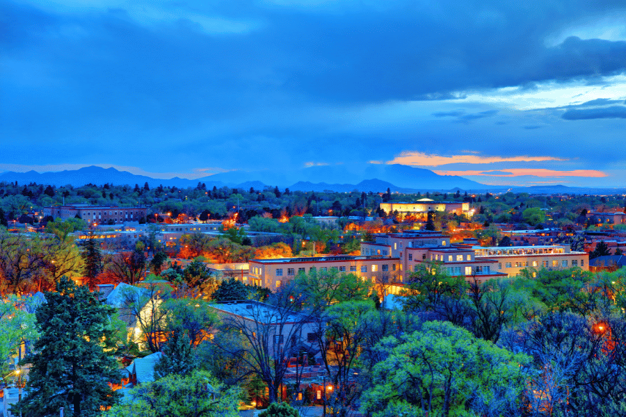 Beautiful Santa Fe skyline Enjoy a low cost of living in Santa Fe