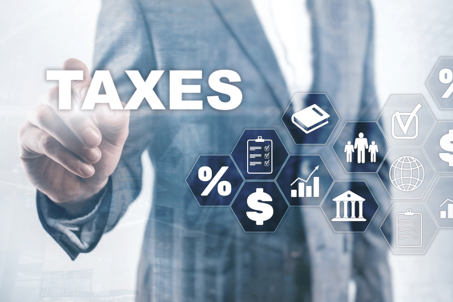 taxes corporate income state federal property sales