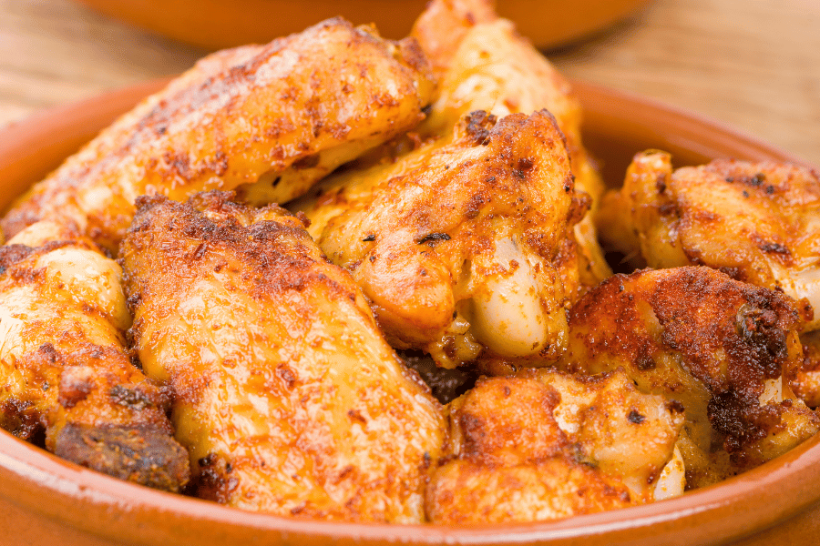 Fresh wings at local restaurant 