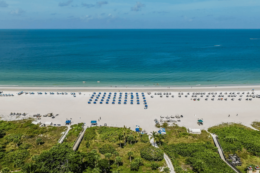 Marco Island Residents Beach Marco Island Residents Beach with chairs and umbrellas