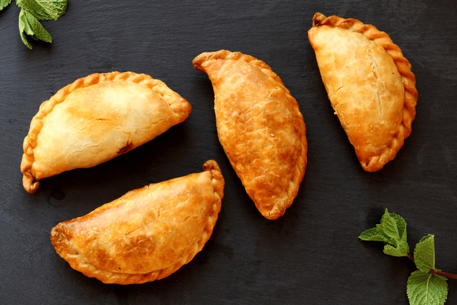 four fresh empanadas 