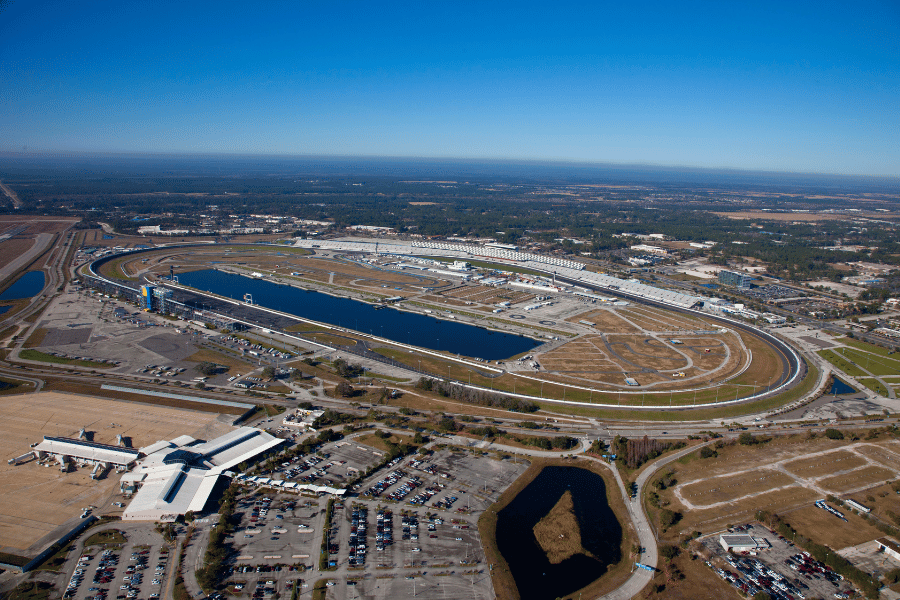 Aerial view of the Daytona International Speedway 