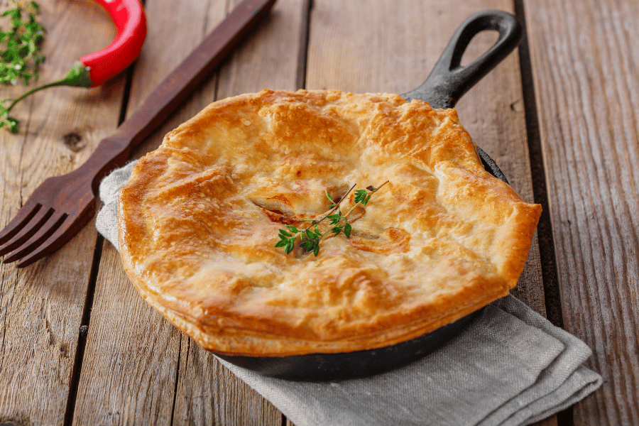 chicken pot pie homemade skillet