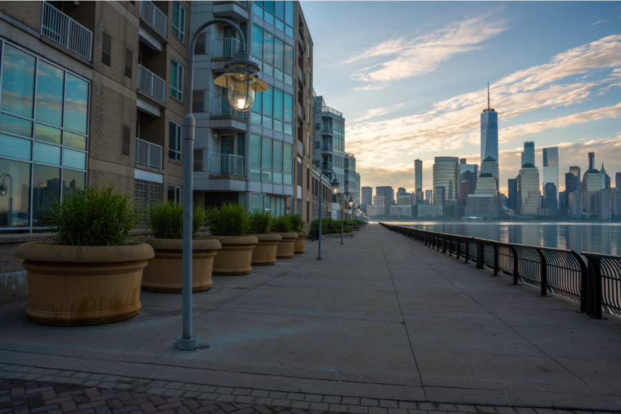 Jersey City Waterfront Jersey City waterfront with buildings