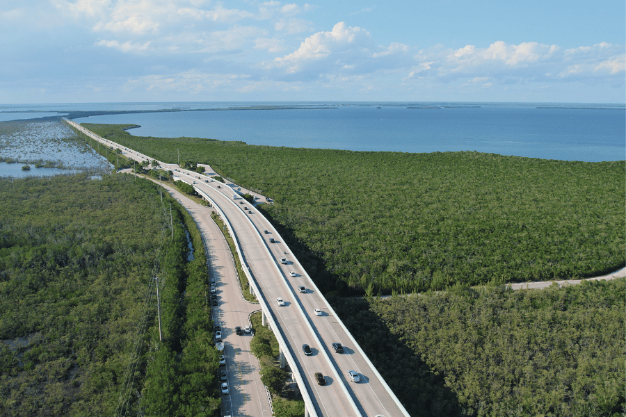 The Keys main road to Key Largo