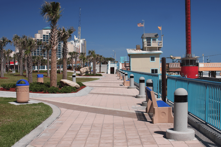 Waters Edge Daytona Waters Edge in Daytona Beach, FL with palm trees