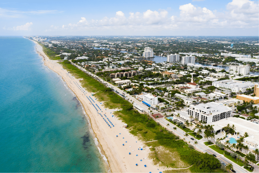 Miles of coastline in Pensacola