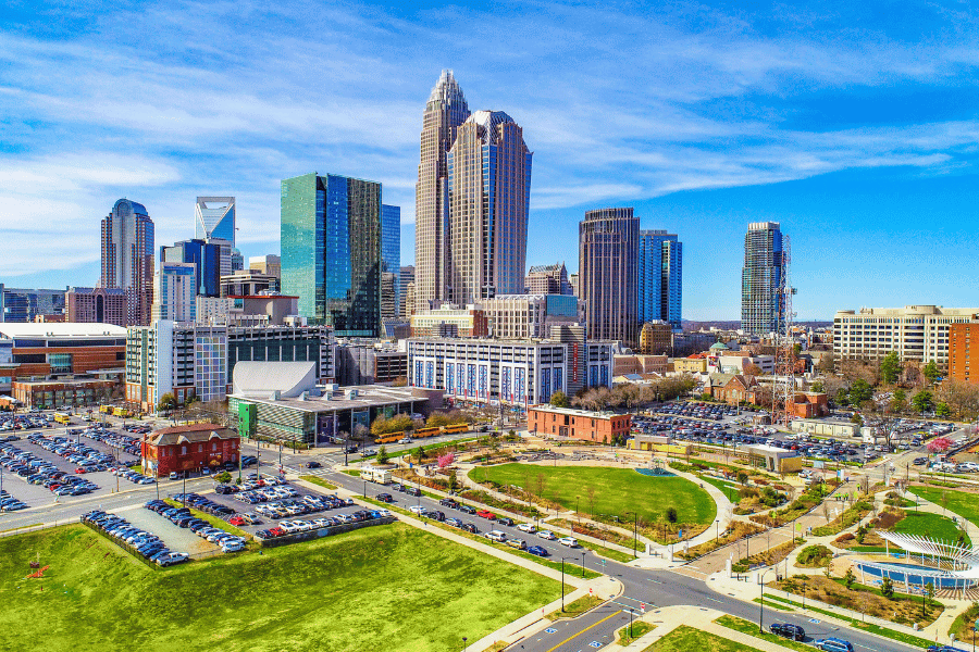 Charlotte Skyline Charlotte aerial view