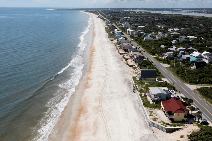 Vilano Beach Vilano Beach aerial view on a beautiful sunny day