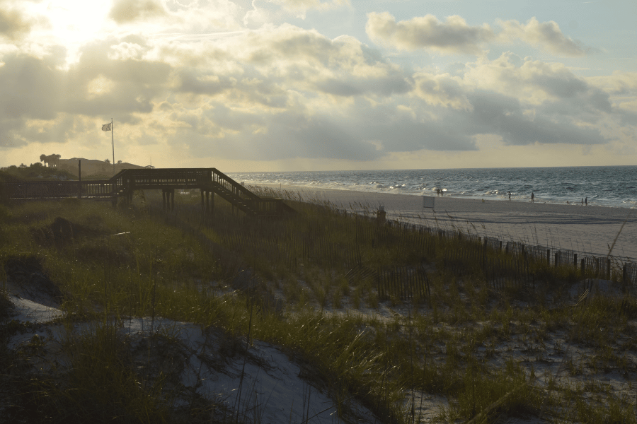 Miramar beach sunrise ocean sand