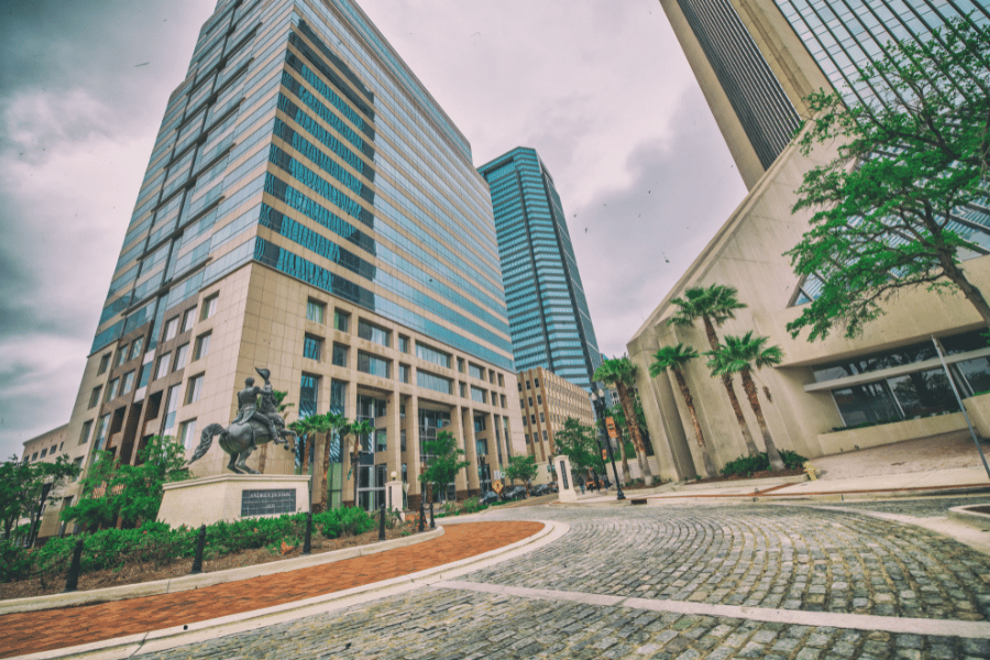 Skyscrapers in Jacksonville, FL Downtown