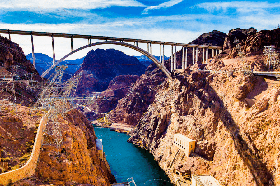 The Mike O'Callaghan-Pat Tillman Memorial Bridge at the Hoover Dam in Boulder City, NV