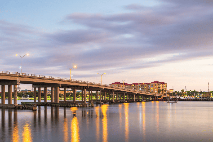 bradenton, fl bridge, river, water