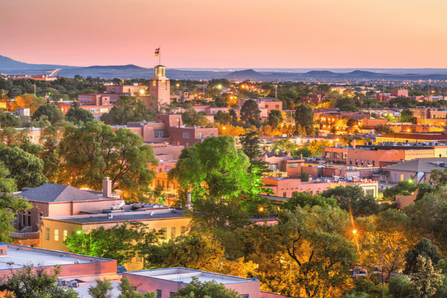 Beautiful skyline in Santa Fe, NM