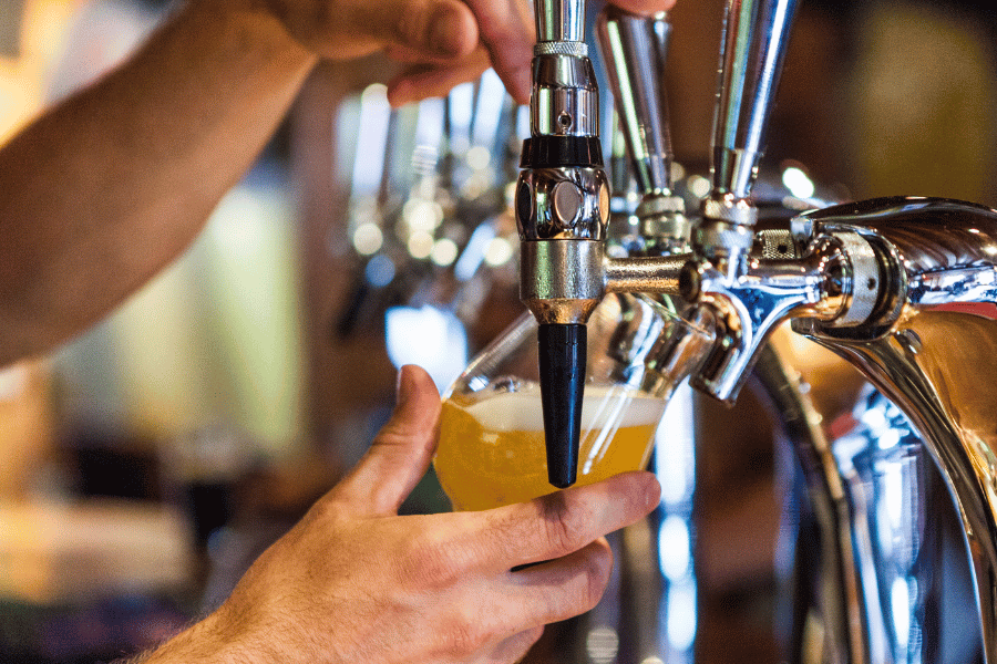 Beer Tap Pouring beer into a glass from a beer tap