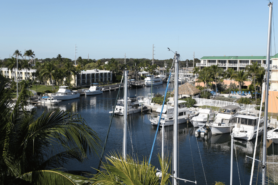 Marina view in Key Largo
