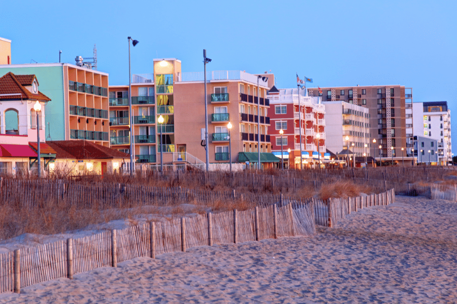 rehoboth-beach-ocean-side-view-sunset.png Rehoboth Beach ocean side view during sunset