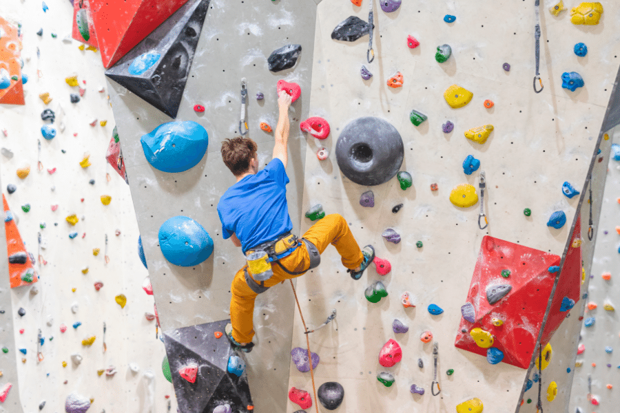 Rock Climbing Person indoor rock climbing