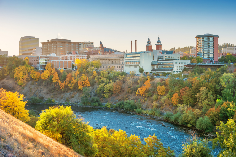 Spokane-WA.png Spokane, WA in the fall with colorful trees and river