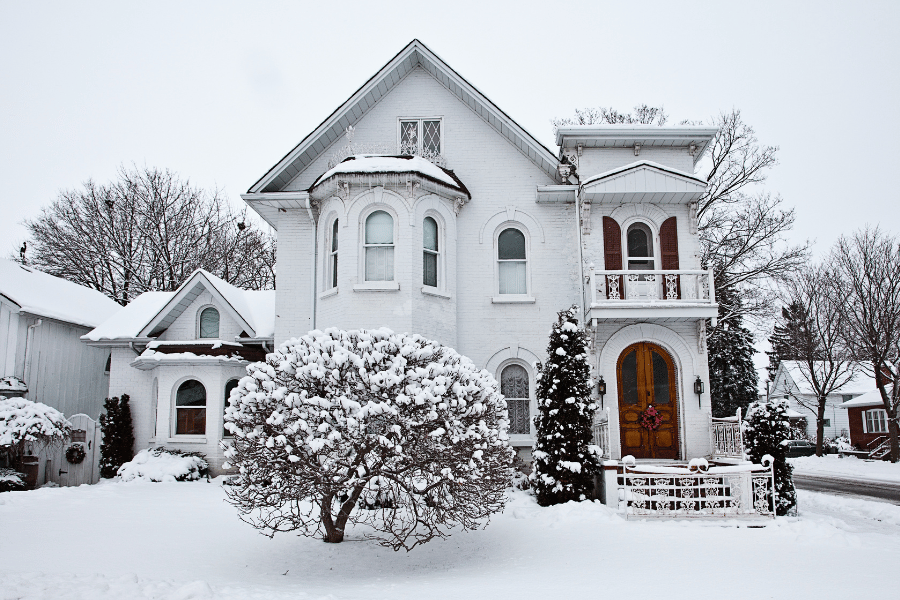 Snow on Home Home Snow Winter Neighborhood Col