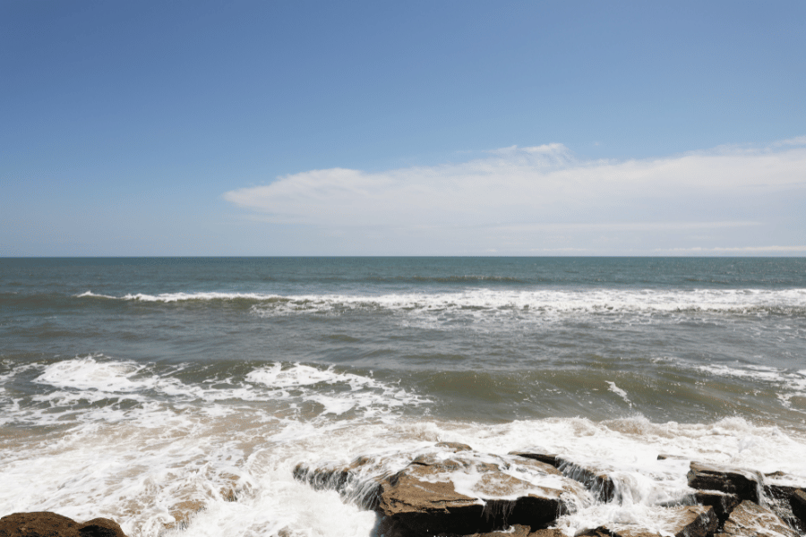 Flagler Beach Flagler Beach, Florida waves on the rocks