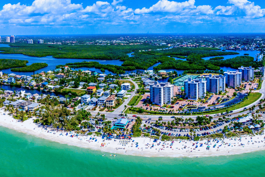 Bonita Springs Ariel image of the city of Bonita Springs, FL