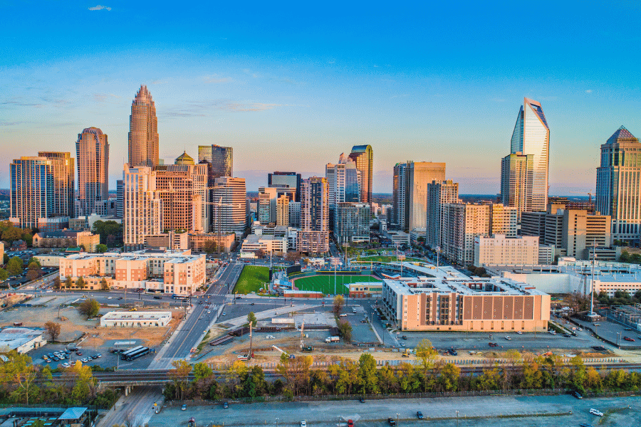 Charlotte, NC Charlotte, NC skyline on a beautiful day