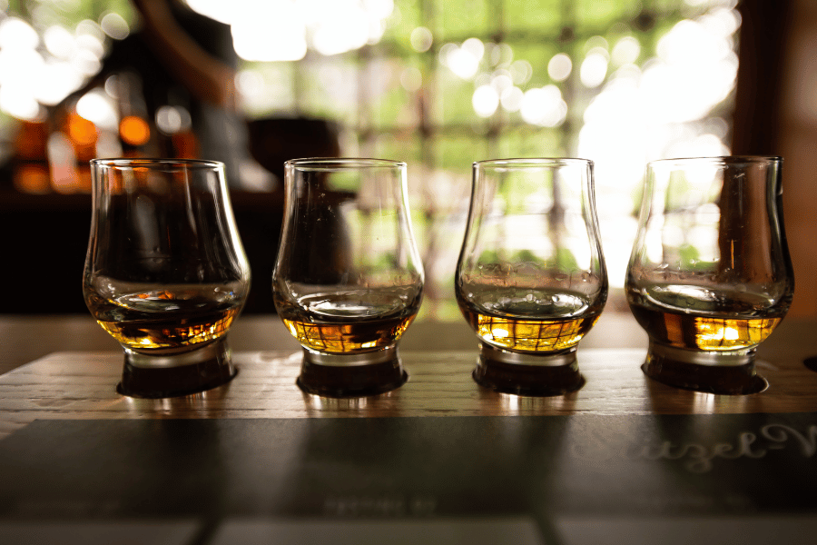 Kentucky bourbon samples