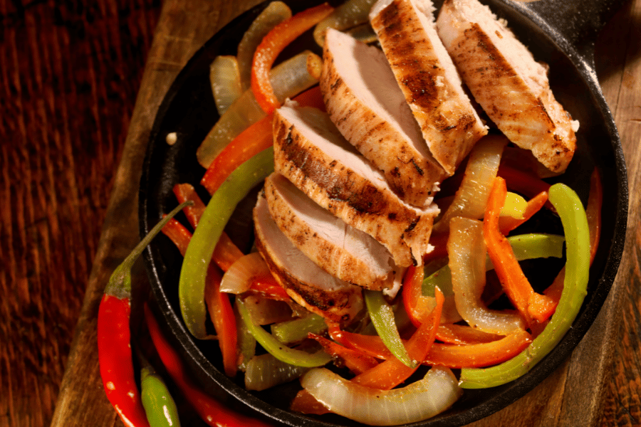 Chicken Fajitas chicken fajitas with bell peppers