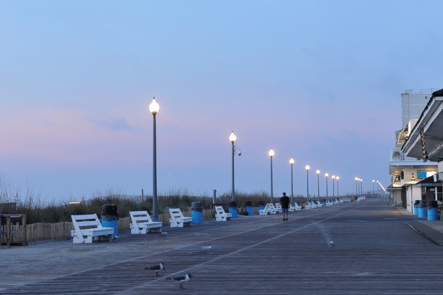Boardwalk by the water in Rehoboth Beach