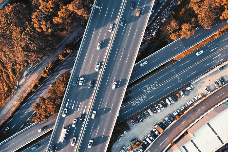 Traffic Cars Highway Trucks Road