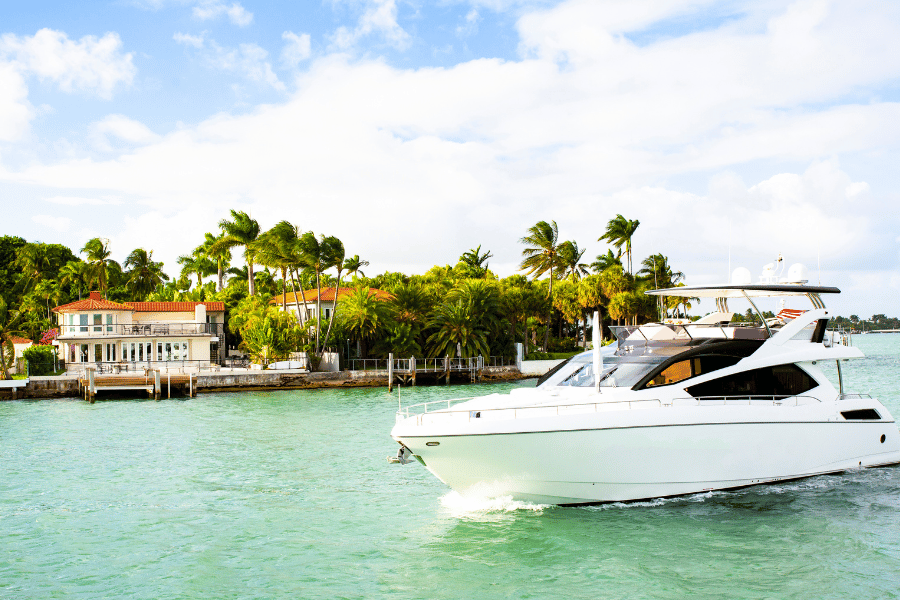 Miami water & boat