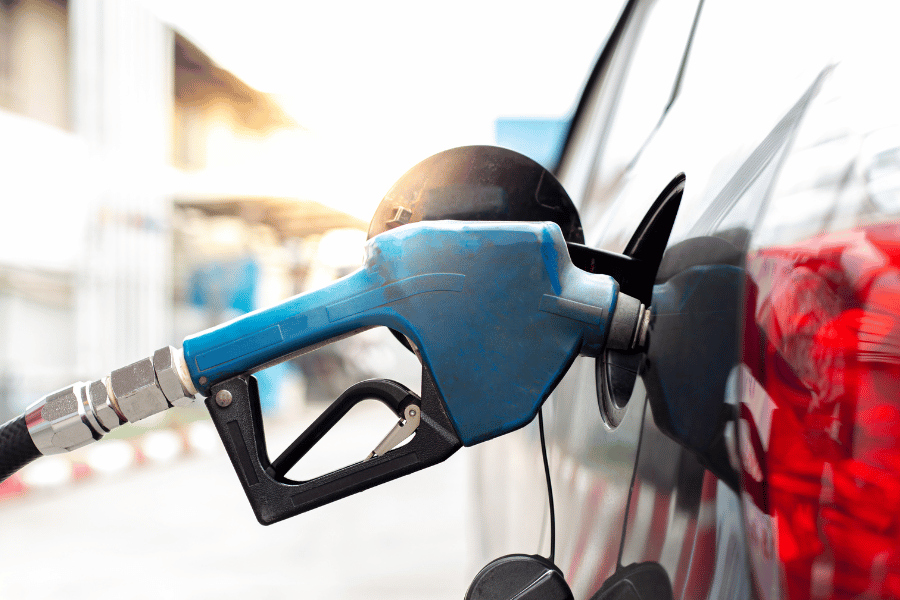 Gas pump gas pump filling car with gas