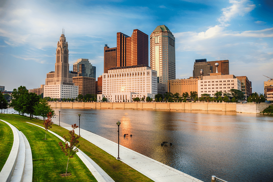 Downtown Columbus, OH Columbus Ohio Downtown Aerial View