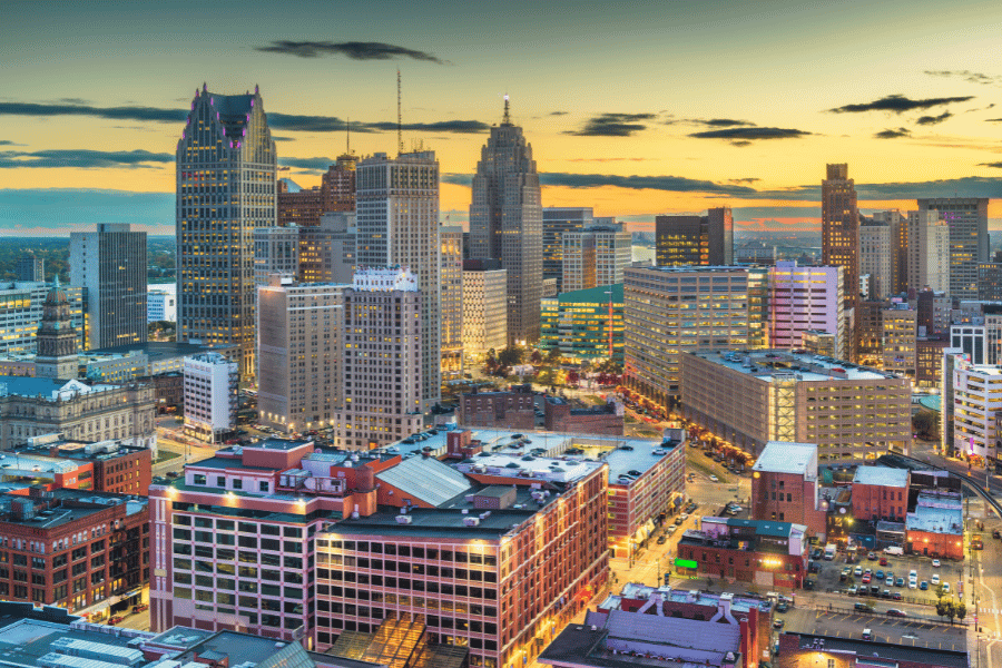 Downtown Detroit MI