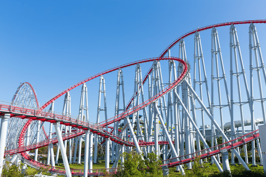 amusement park rides large rollercoaster