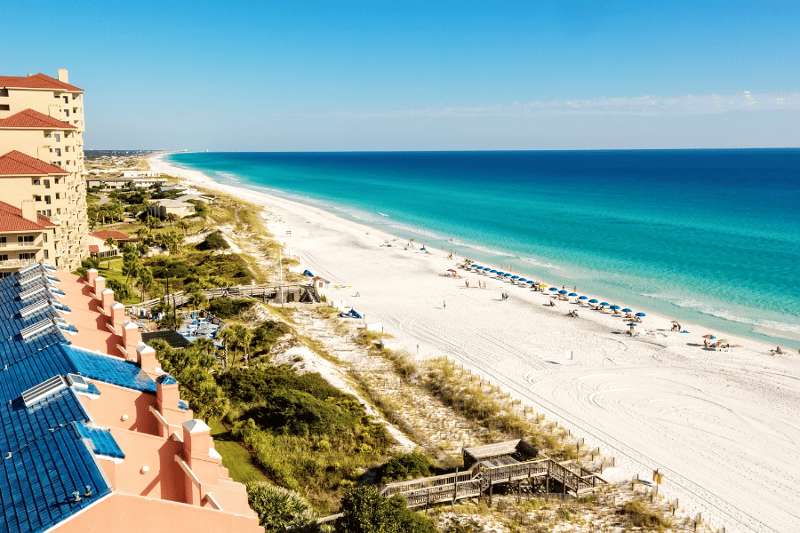 Destin Florida Beach beautiful blue water and white sand